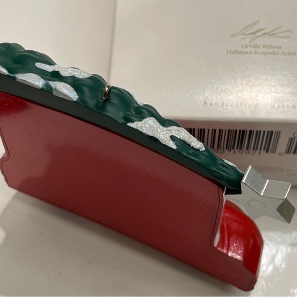 HALLMARK Keepsake Ornament 2011 Our Family Photo Holder Tree On Red Car Lot Of 2 - Picture 8 of 14